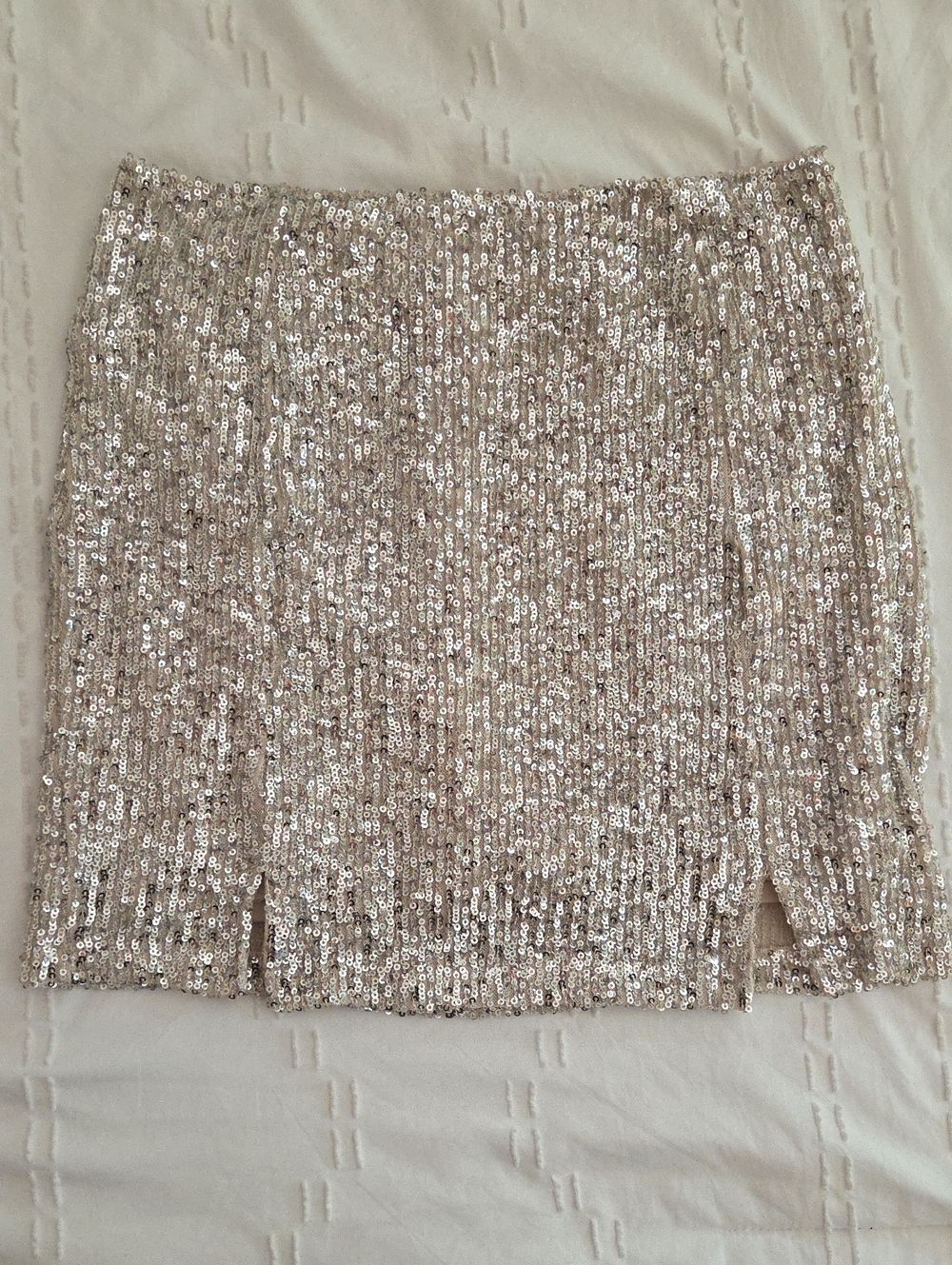 love on a hanger Silver Sequin Mini Skirt